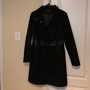 Black wool coat size 10